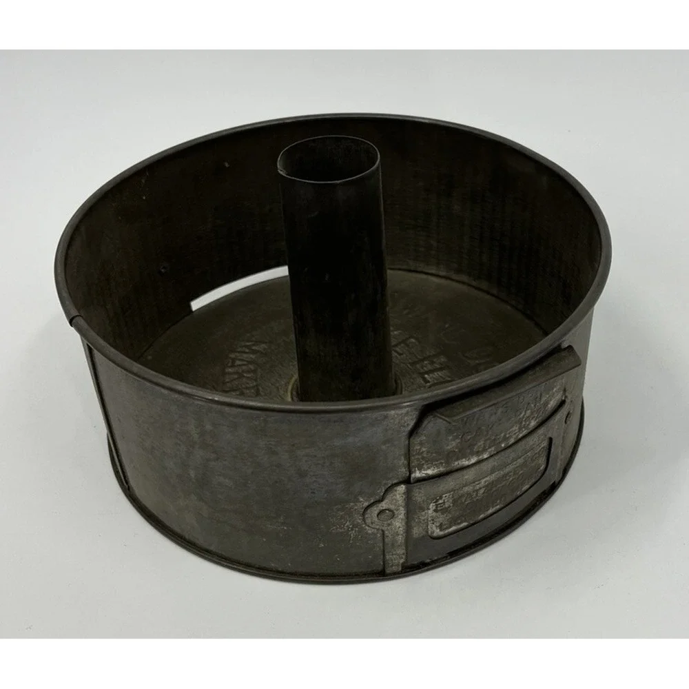 Vintage Swans Down Cake Flour Angel Food Pan Metal USA E. Katzinger  9